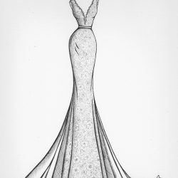 Dress Design Drawing Artistic Sketching