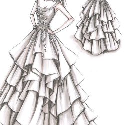 Dress Design Drawing Hand drawn Sketch