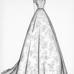 Dress Design Drawing Image