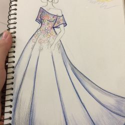 Dress Design Drawing Intricate Artwork