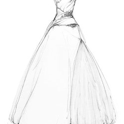 Dress Design Drawing Modern Sketch