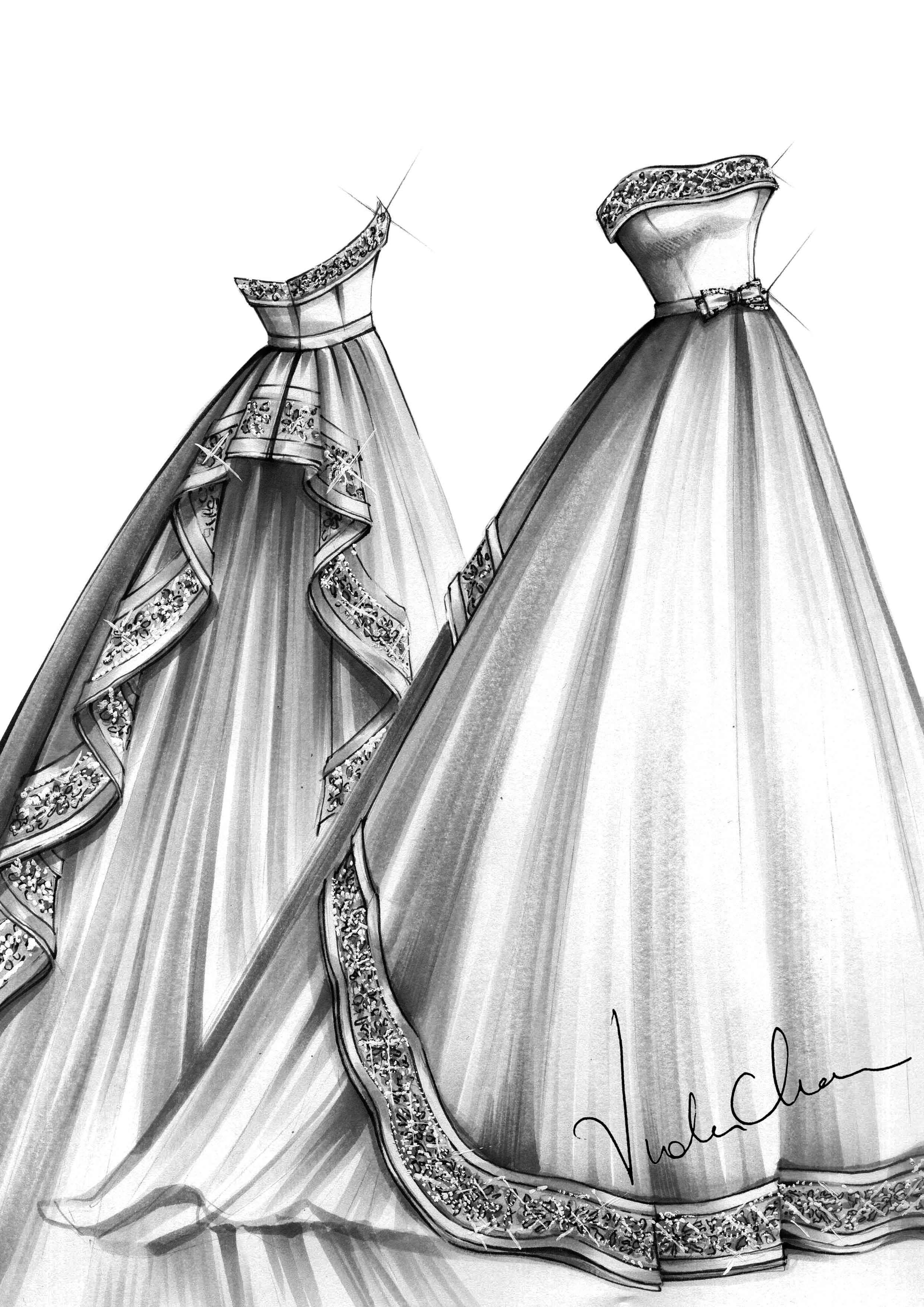 Dress Design Drawing Photo