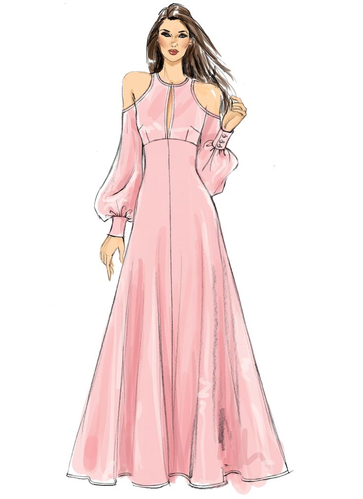 Dress Design Drawing Professional Artwork