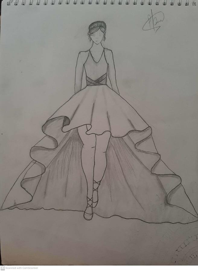 Dress Drawing Hand drawn Sketch