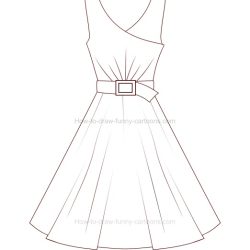 Dress Drawing Modern Sketch