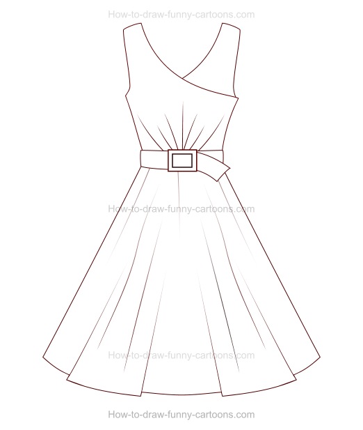 Dress Drawing Modern Sketch