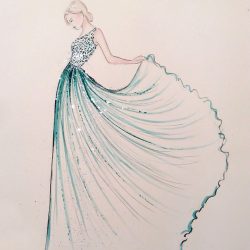 Dress Drawing Stunning Sketch