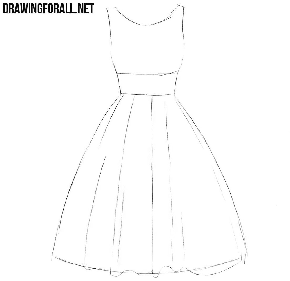 Dresses Drawing Stunning Sketch