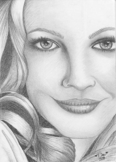 Drew Barrymore, Writer, Philanthropist, Producer, Actress Drawing