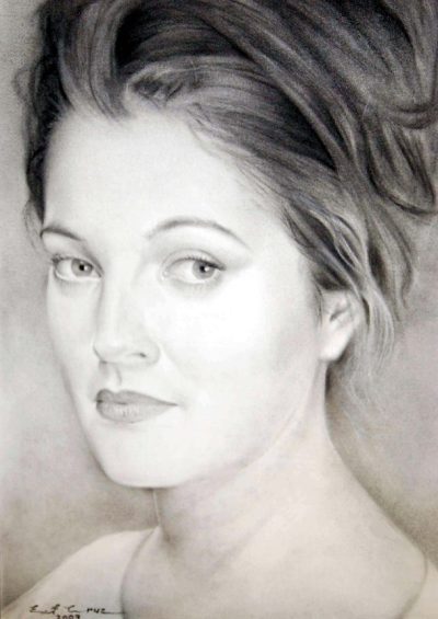 Drew Barrymore, Philanthropist, Actress, Talk Show Host, Producer Drawing