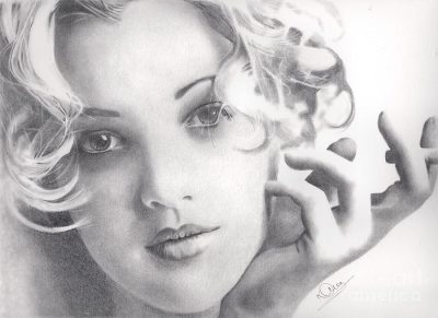 Drew Barrymore, Philanthropist, Producer, Talk Show Host, Actress Drawing