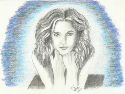 Drew Barrymore, Producer, Actress, Talk Show Host, Author Drawing