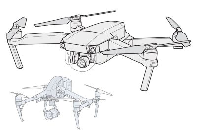 Drone, Aerial, Photography, Technology, Surveillance Drawing