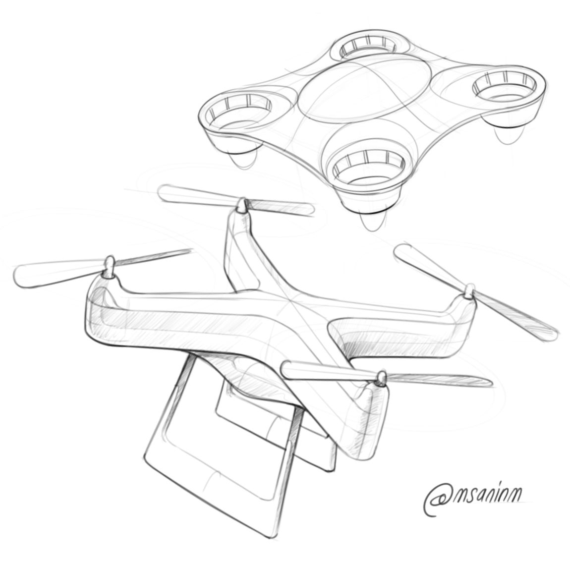 Drone Drawing Realistic Sketch