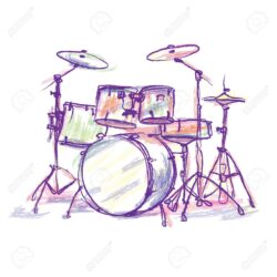 Drum Drawing Stunning Sketch