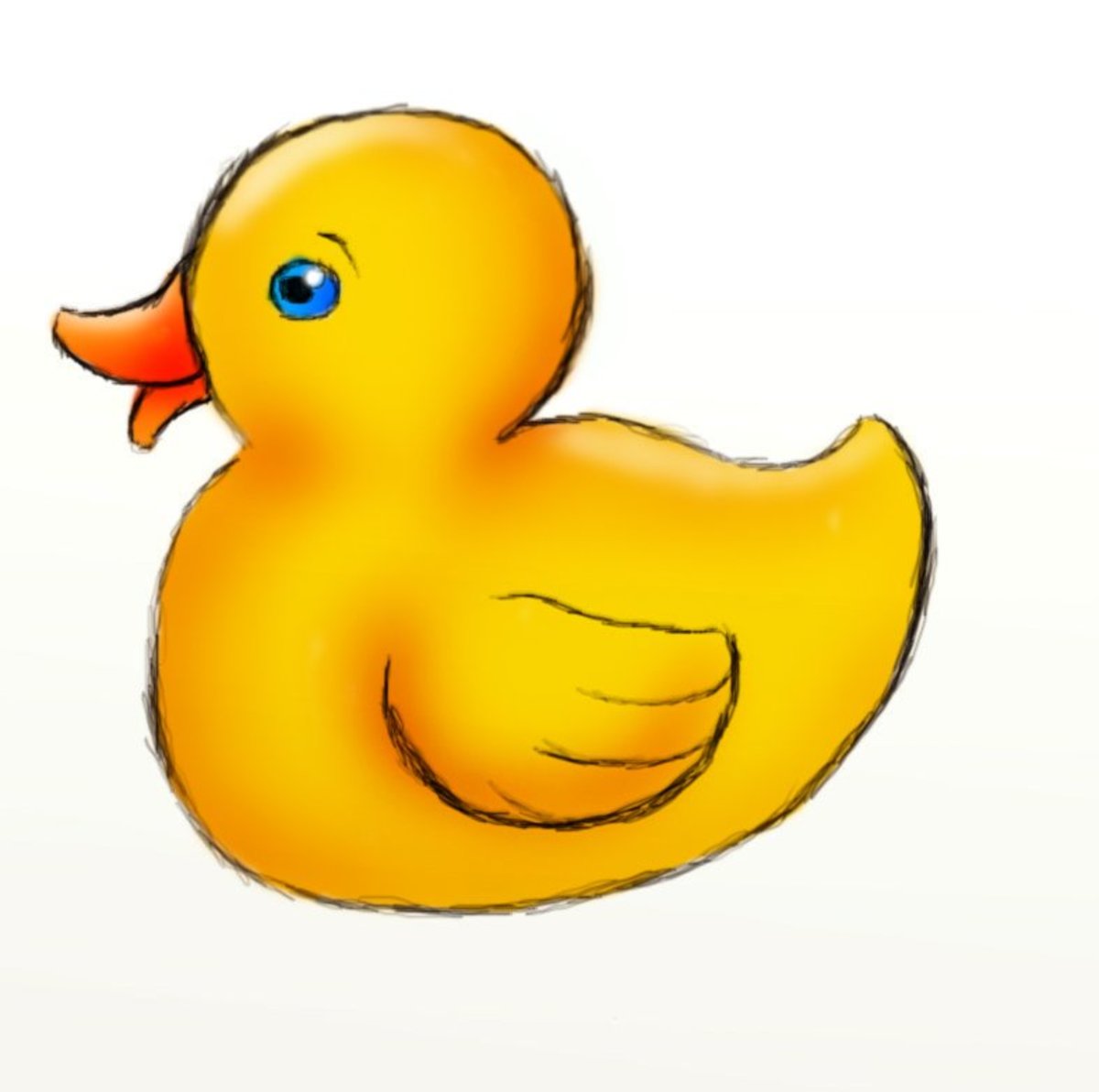 Duck Cartoon Drawing Modern Sketch