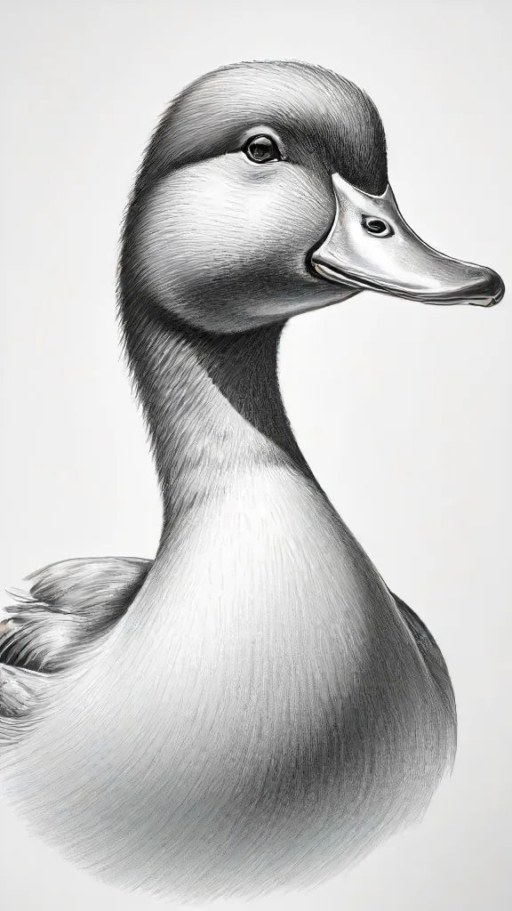 Duck Drawing Easy Sketch