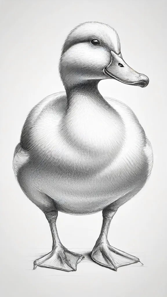 Duck Drawing Sketch Photo