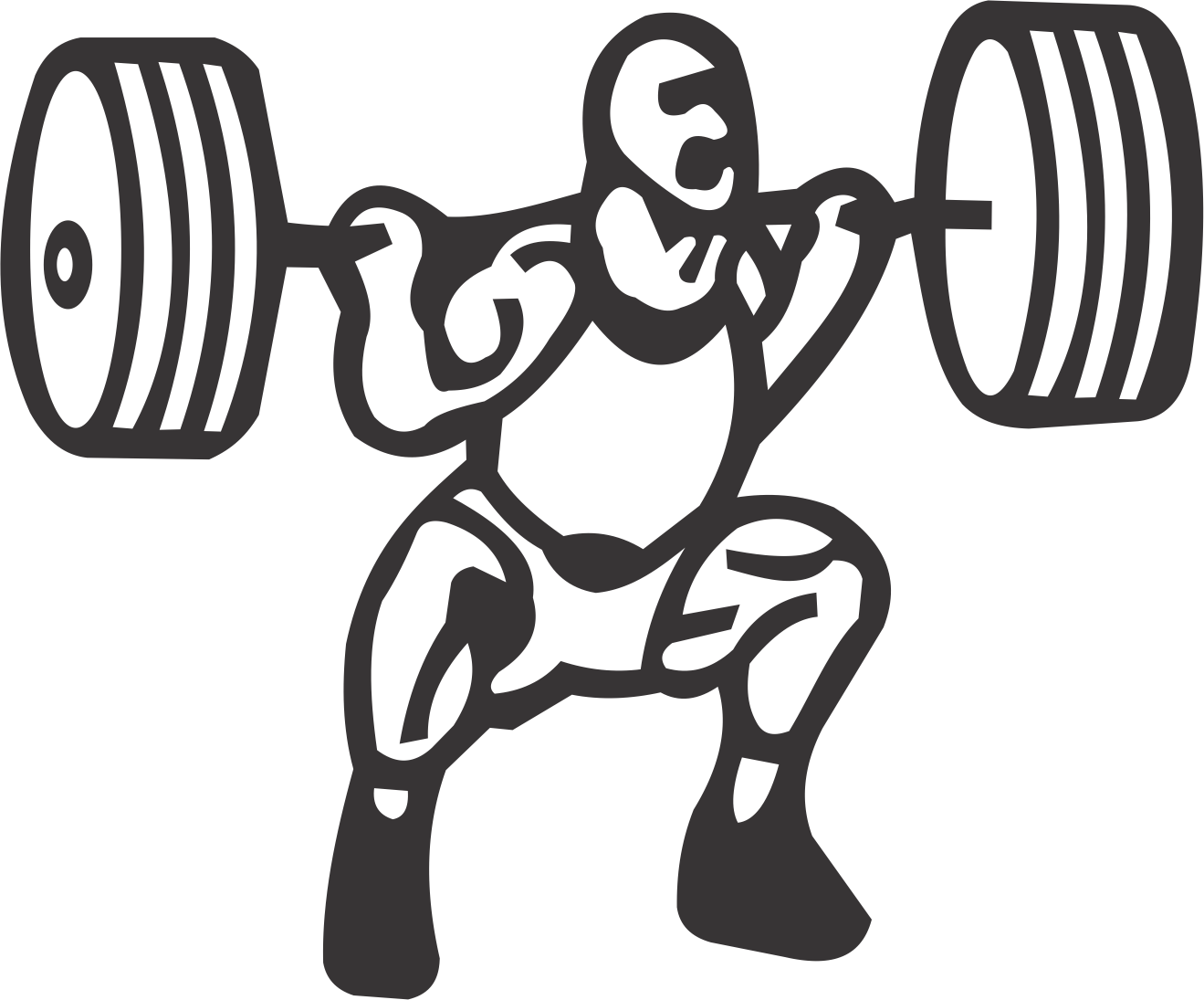 Dumbbell Drawing Sketch