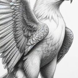 Eagle Flying Drawing Art Sketch Image