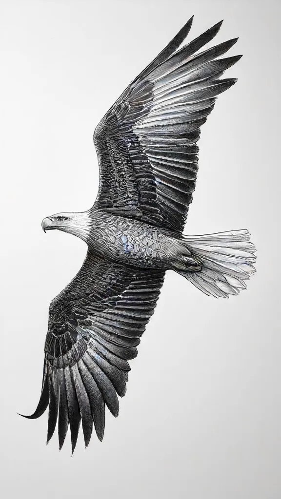 Eagle Flying Drawing Sketch Photo