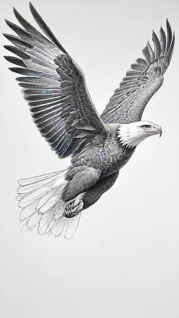 Eagle Flying Drawing Sketch Picture