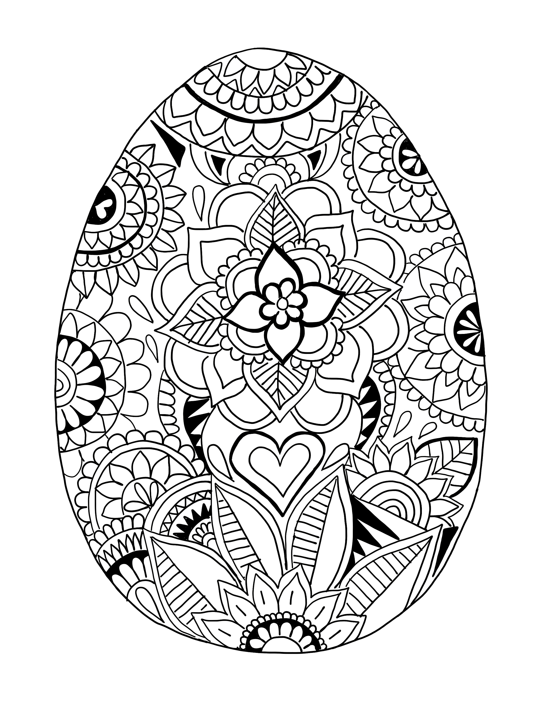 Easter Egg Drawing Hand drawn Sketch