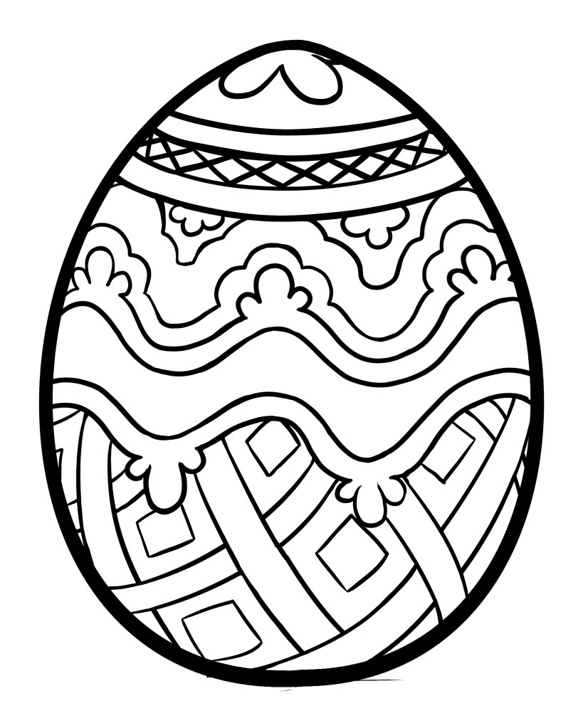 Easter Egg Drawing Modern Sketch