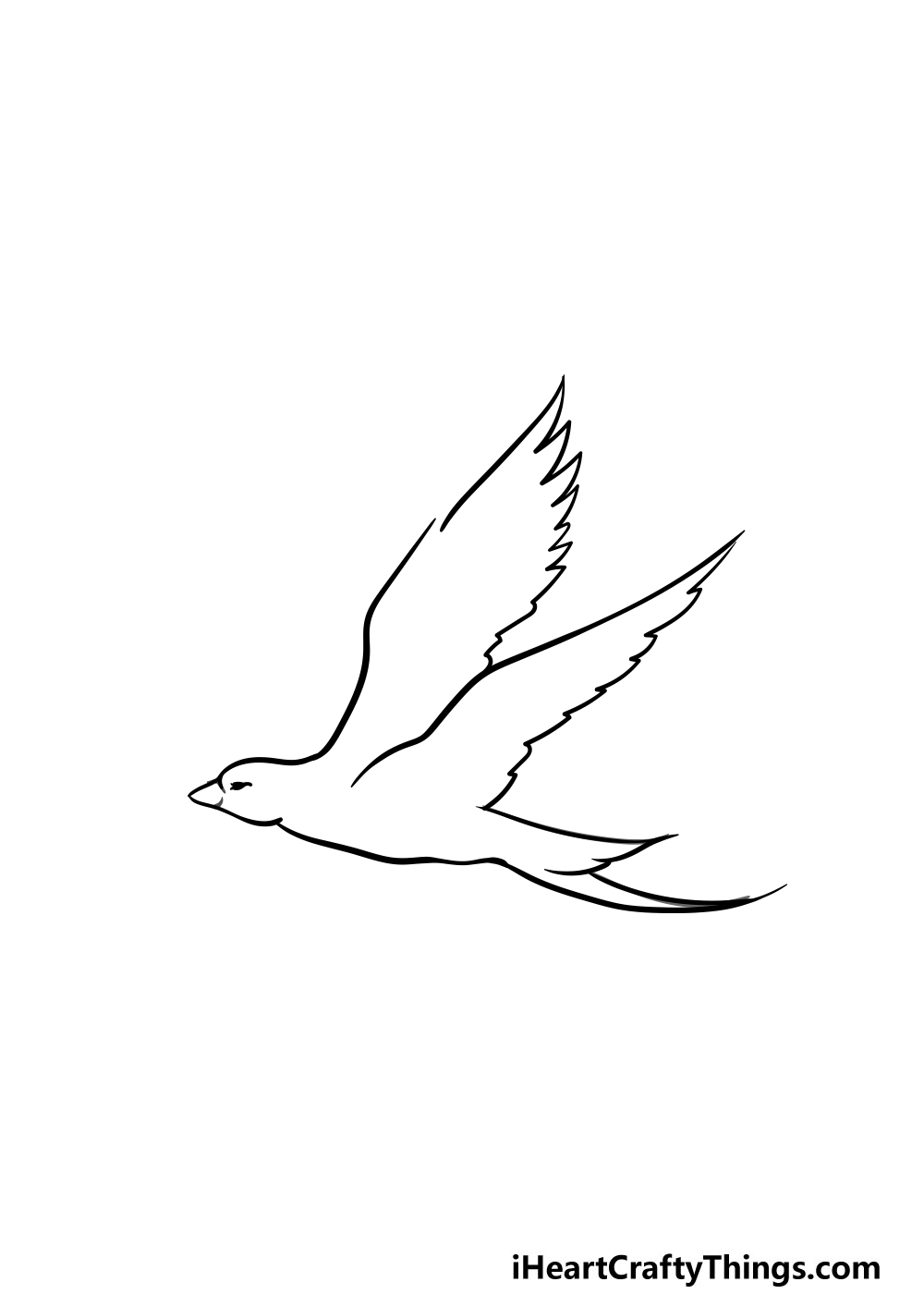 Easy Bird Drawing Modern Sketch