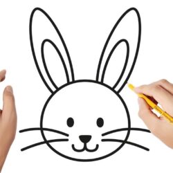 Easy Bunny Drawing Hand Drawn