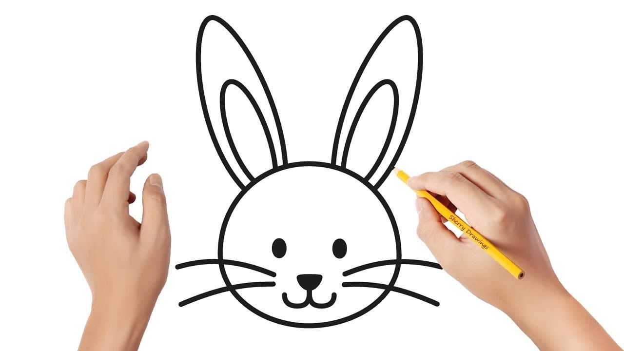 Easy Bunny Drawing Hand Drawn