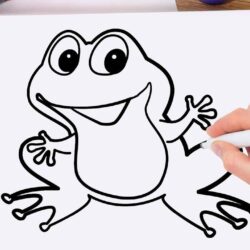 Easy Frog Drawing Image