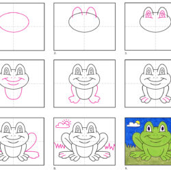 Easy Frog Drawing Intricate Artwork