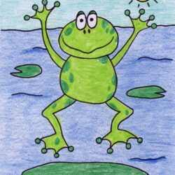 Easy Frog Drawing Professional Artwork