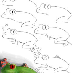 Easy Frog Drawing Unique Art