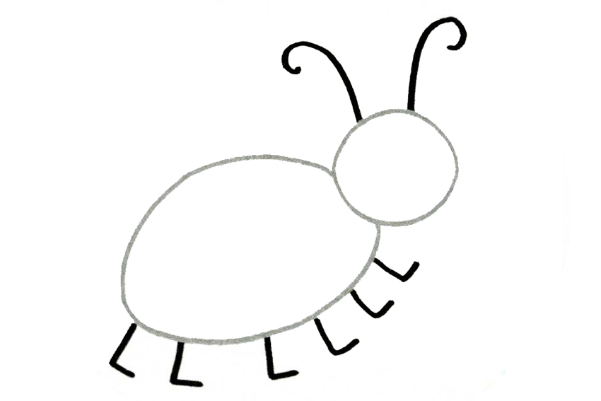 Easy Ladybug Drawing Sketch