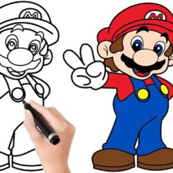 Easy Mario Drawing Amazing Sketch