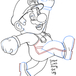 Easy Mario Drawing Sketch