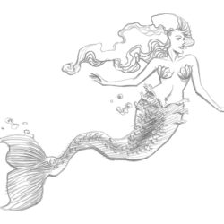 Easy Mermaid Drawing Photo