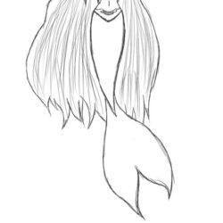 Easy Mermaid Drawing Picture