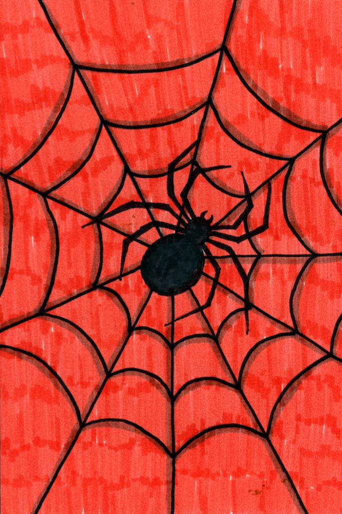 Easy Spider Drawing Art