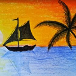 Easy Sunset Drawing