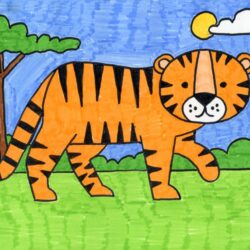 Easy Tiger Drawing Art