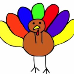 Easy Turkey Drawing Modern Sketch