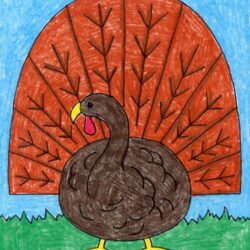 Easy Turkey Drawing Sketch