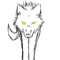 Easy Wolf Drawing Hand Drawn Sketch