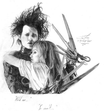 Edward Scissorhands, Creation, Transformation, Isolation, Love Drawing