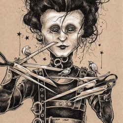 Edward Scissorhands Drawing Amazing Sketch