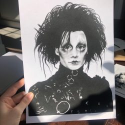 Edward Scissorhands Drawing Artistic Sketching