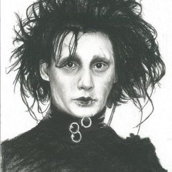 Edward Scissorhands Drawing Detailed Sketch